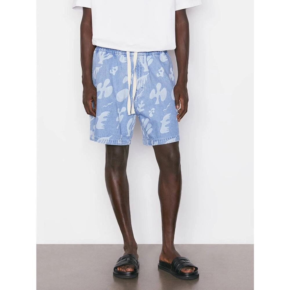 NWT FRAME $248 Men's Two Tone Denim Short Size S